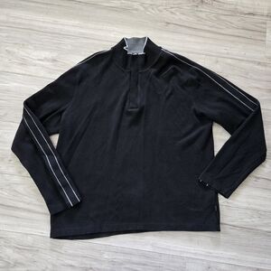 HUGO BOSS Sweater 1/4 Button Pullover Mock Funnel Neck Mens-Size XXL